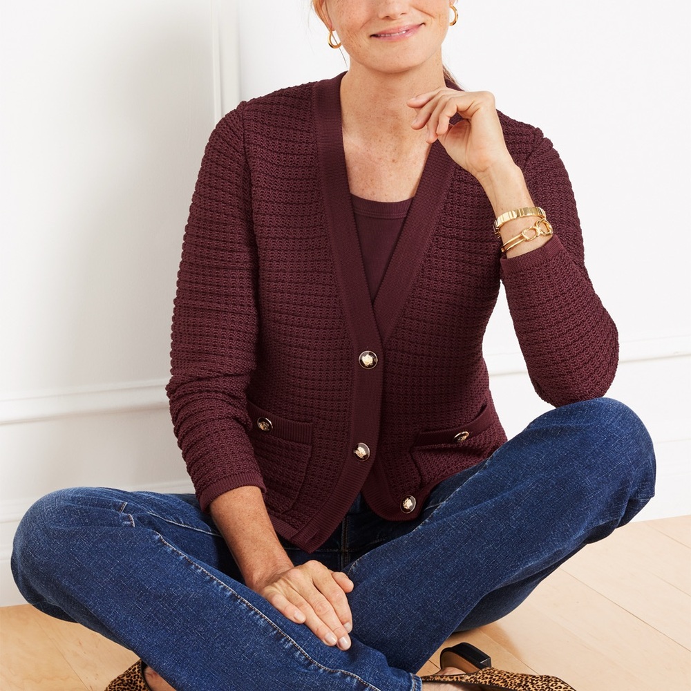 TALBOTS KATE CARDIGAN | MP | Burgundy